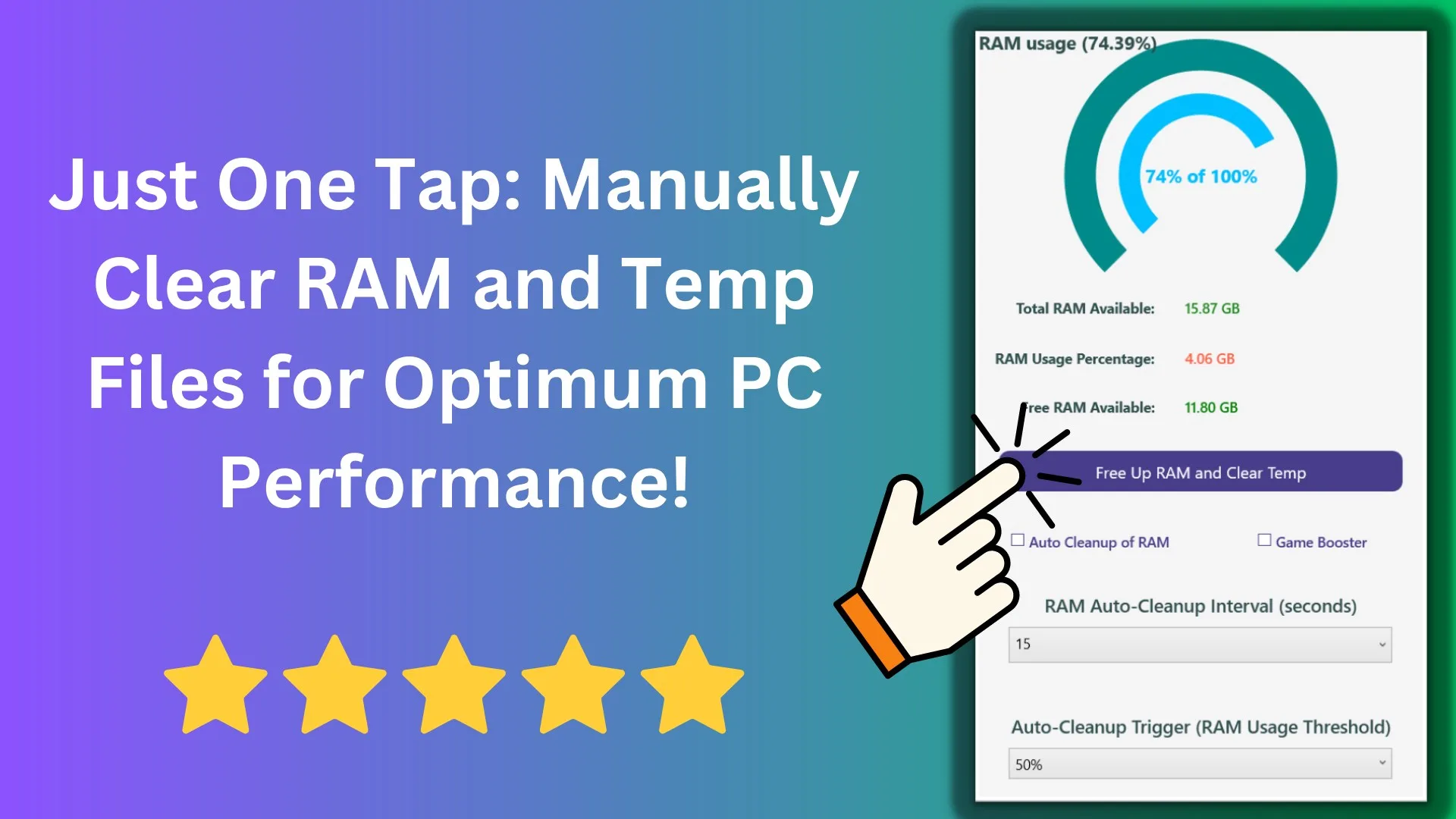 Ram Cleaner: Game Booster, PC Optimizer screenshot 3