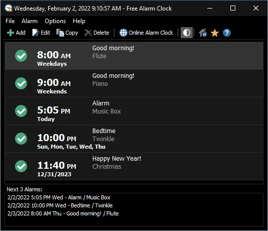 Free Alarm Clock screenshot 2