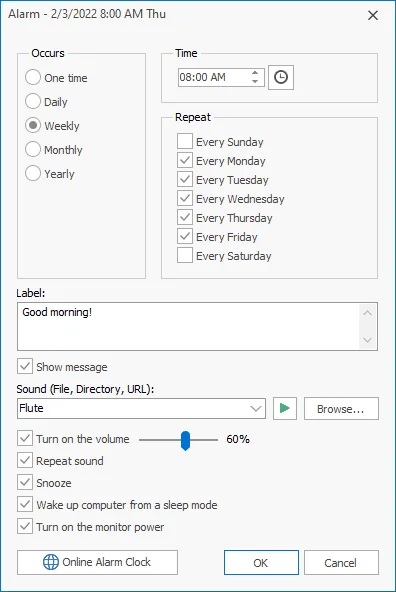 Free Alarm Clock screenshot 3