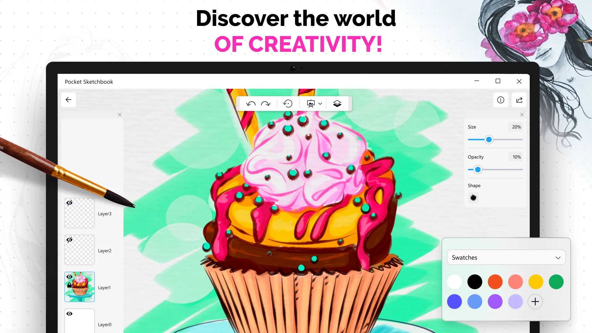 Pocket Sketchbook: Draw illustrator & Sketch Maker screenshot 1