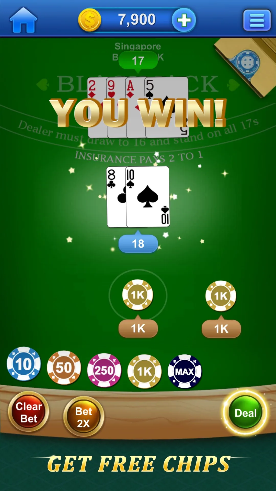 BlackJack 21 Pro! screenshot 4