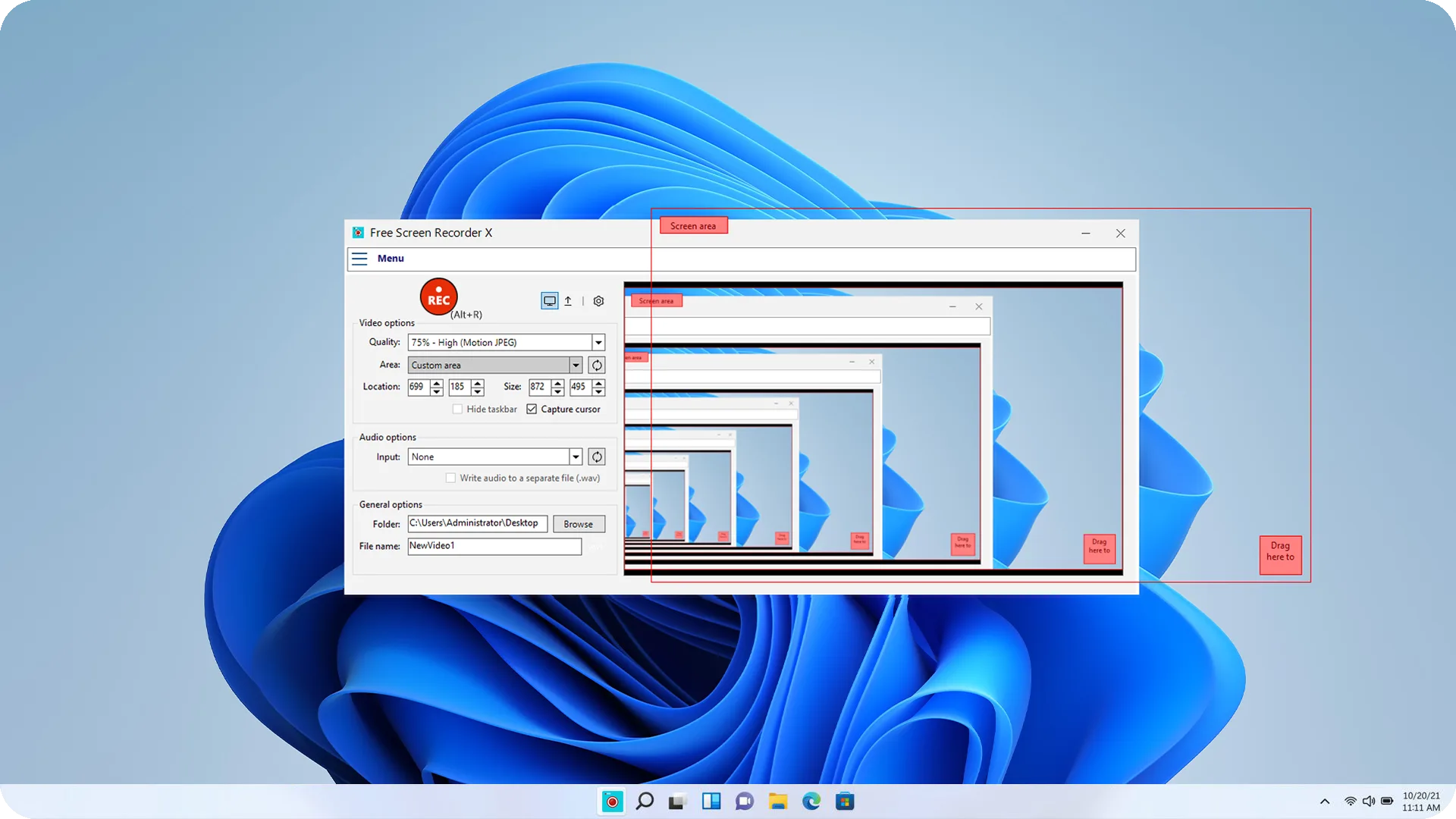 Free Screen Recorder X screenshot 2