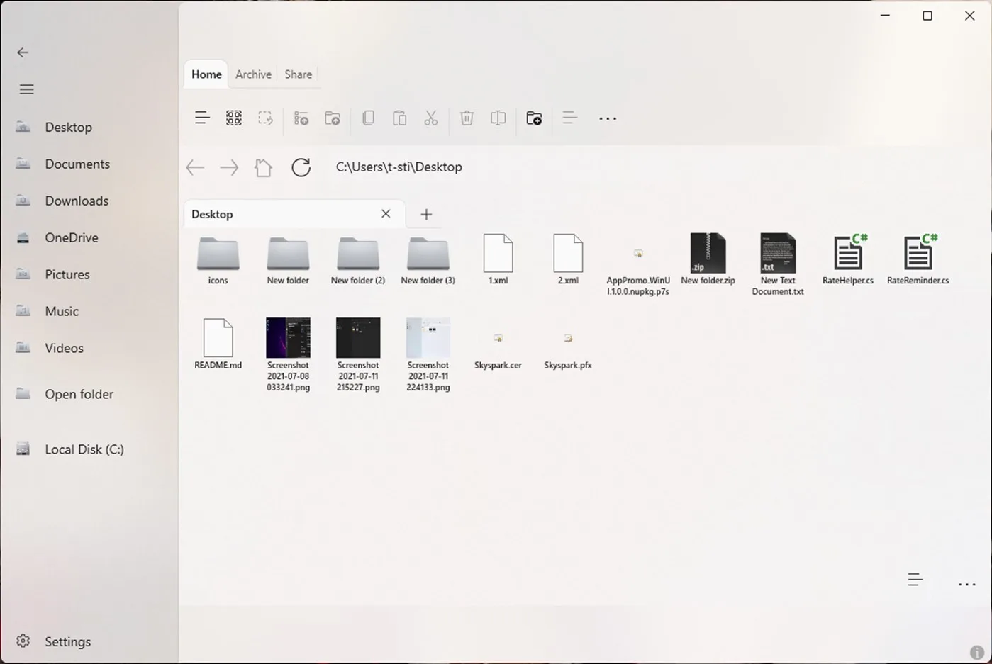 File Explorer RAR for Windows 11 screenshot 1