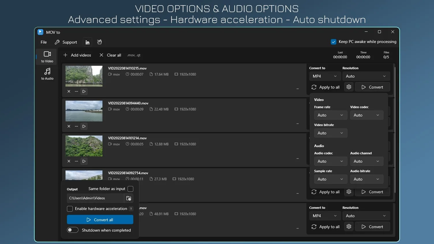 MOV to MP4 - MOV to MP3 screenshot 3