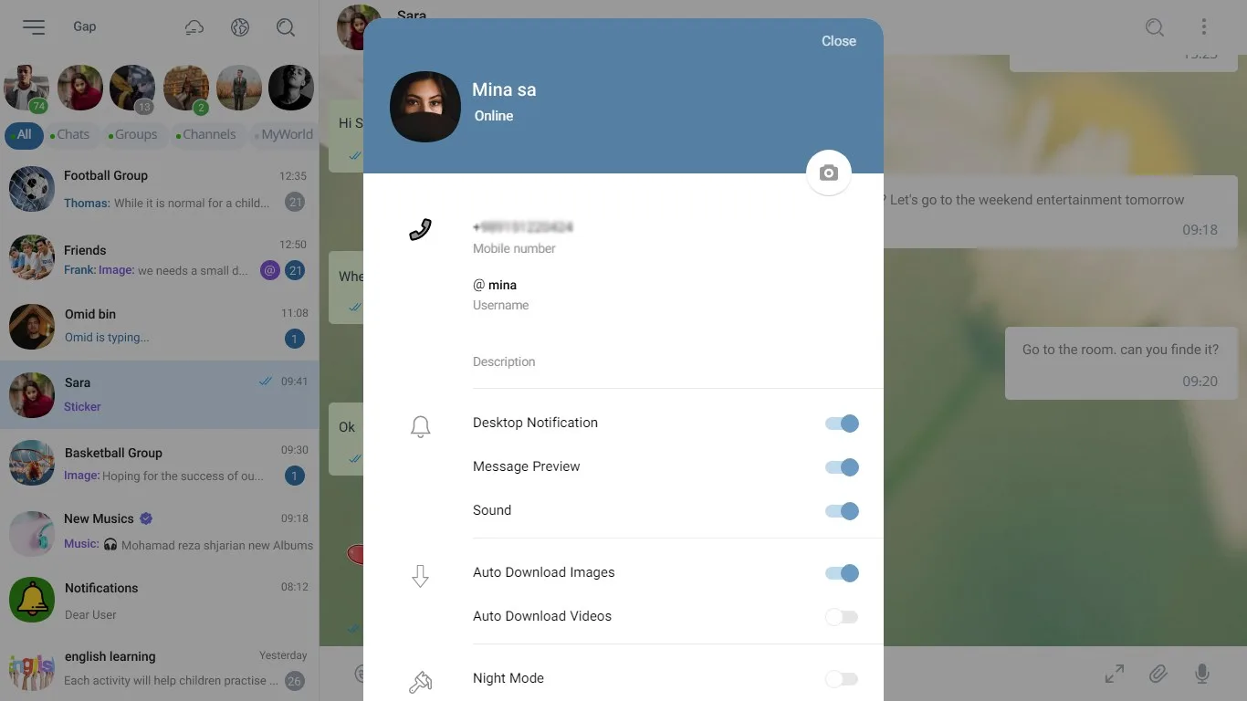 Gap Messenger screenshot 2