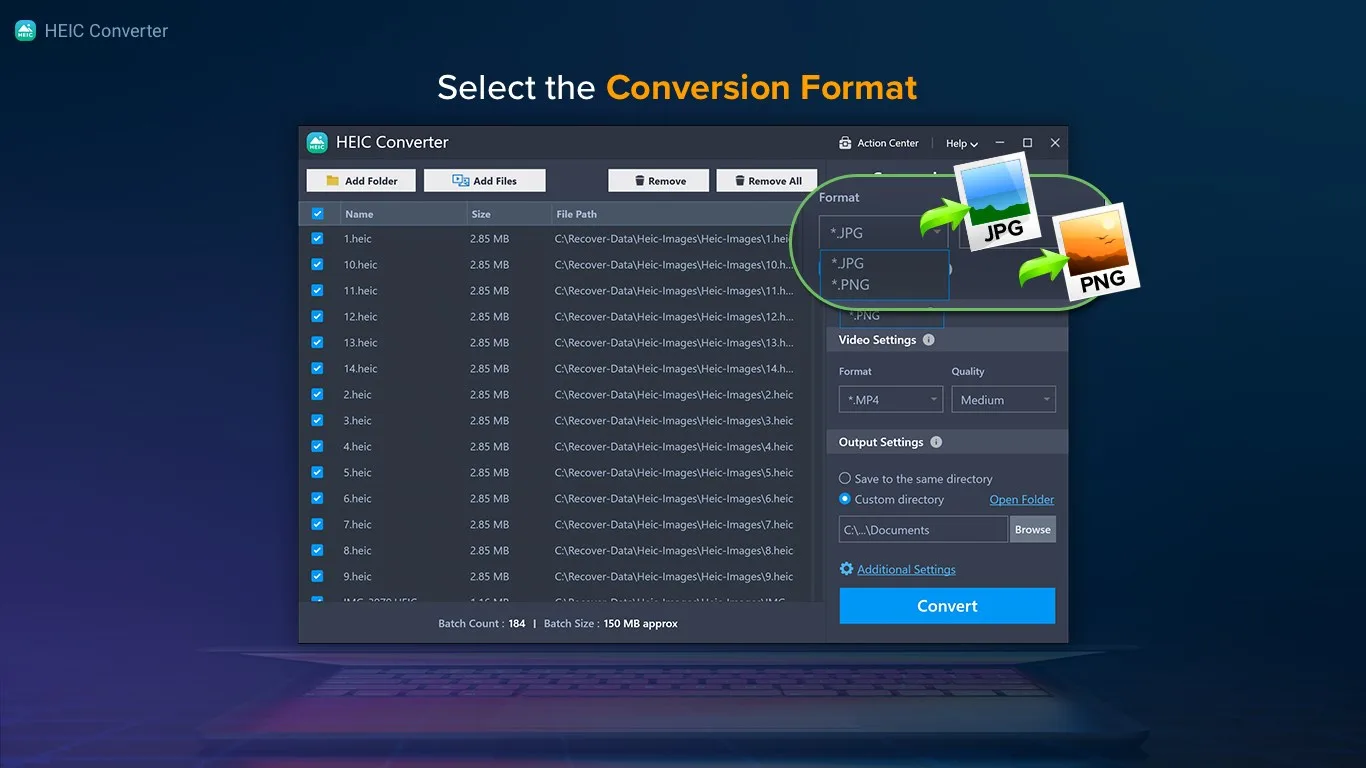 HEIC Converter: HEIC to JPG, HEIC to PNG, HEVC to MP4 screenshot 2
