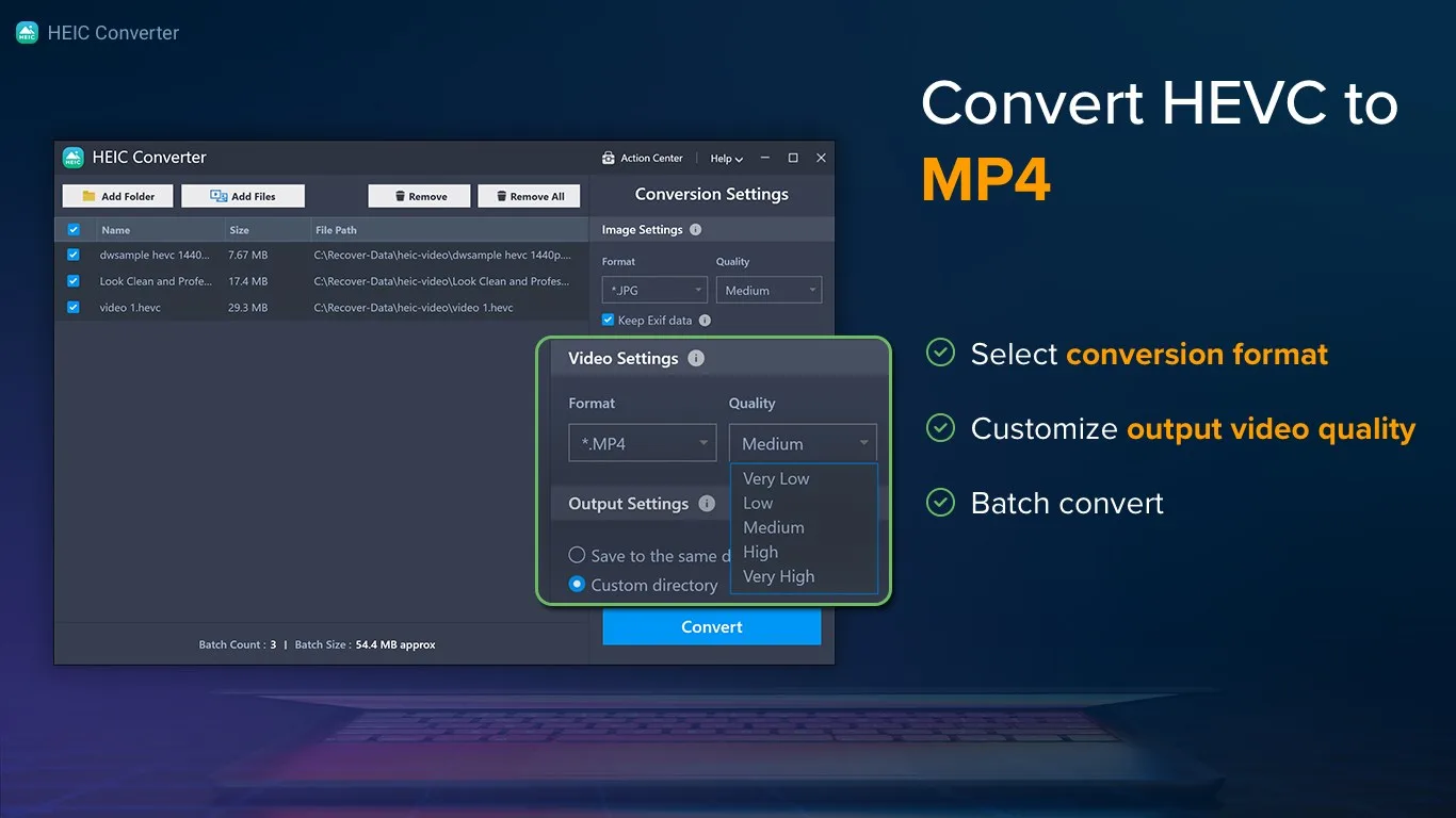 HEIC Converter: HEIC to JPG, HEIC to PNG, HEVC to MP4 screenshot 5