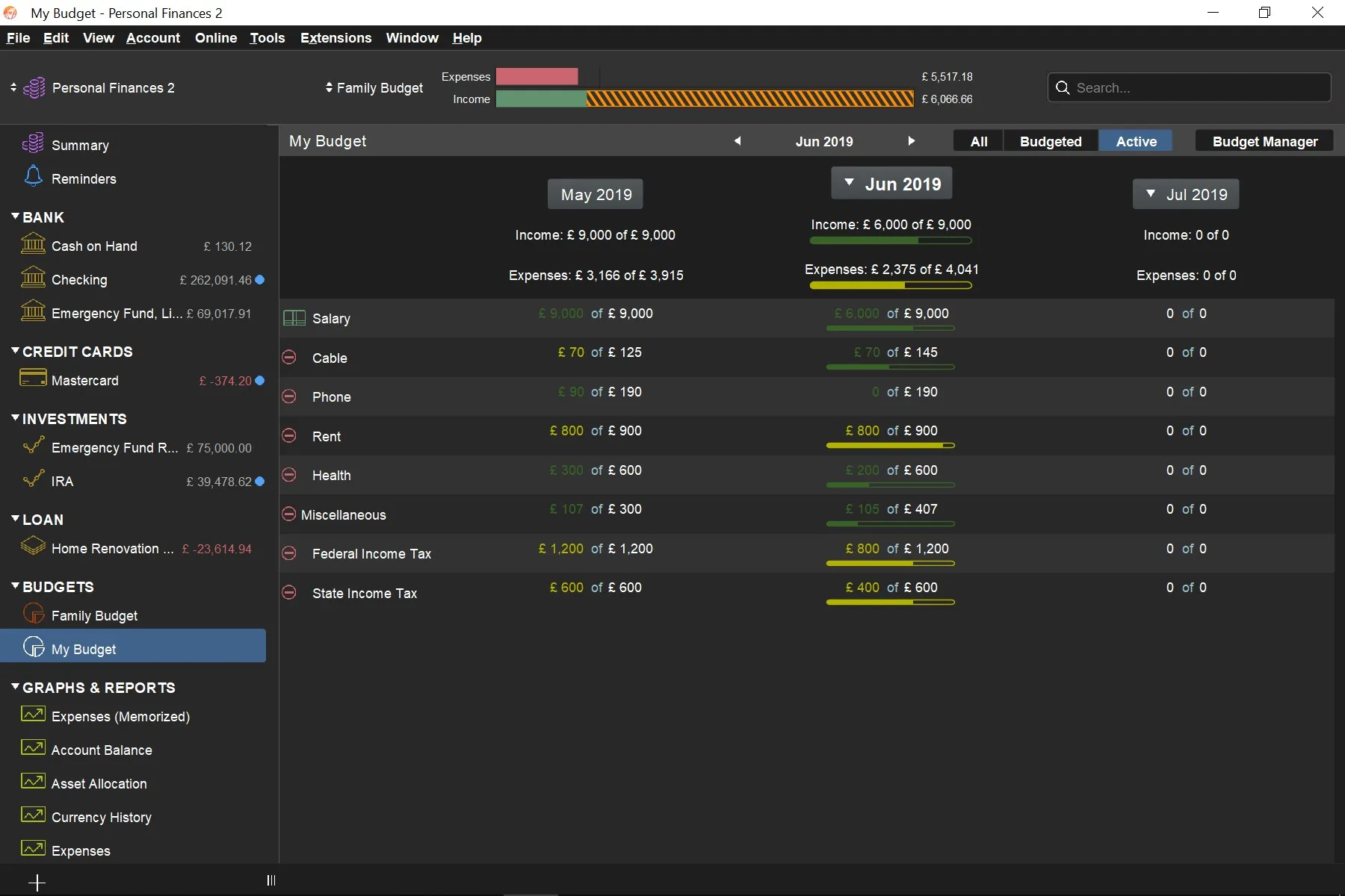 Moneydance screenshot 2