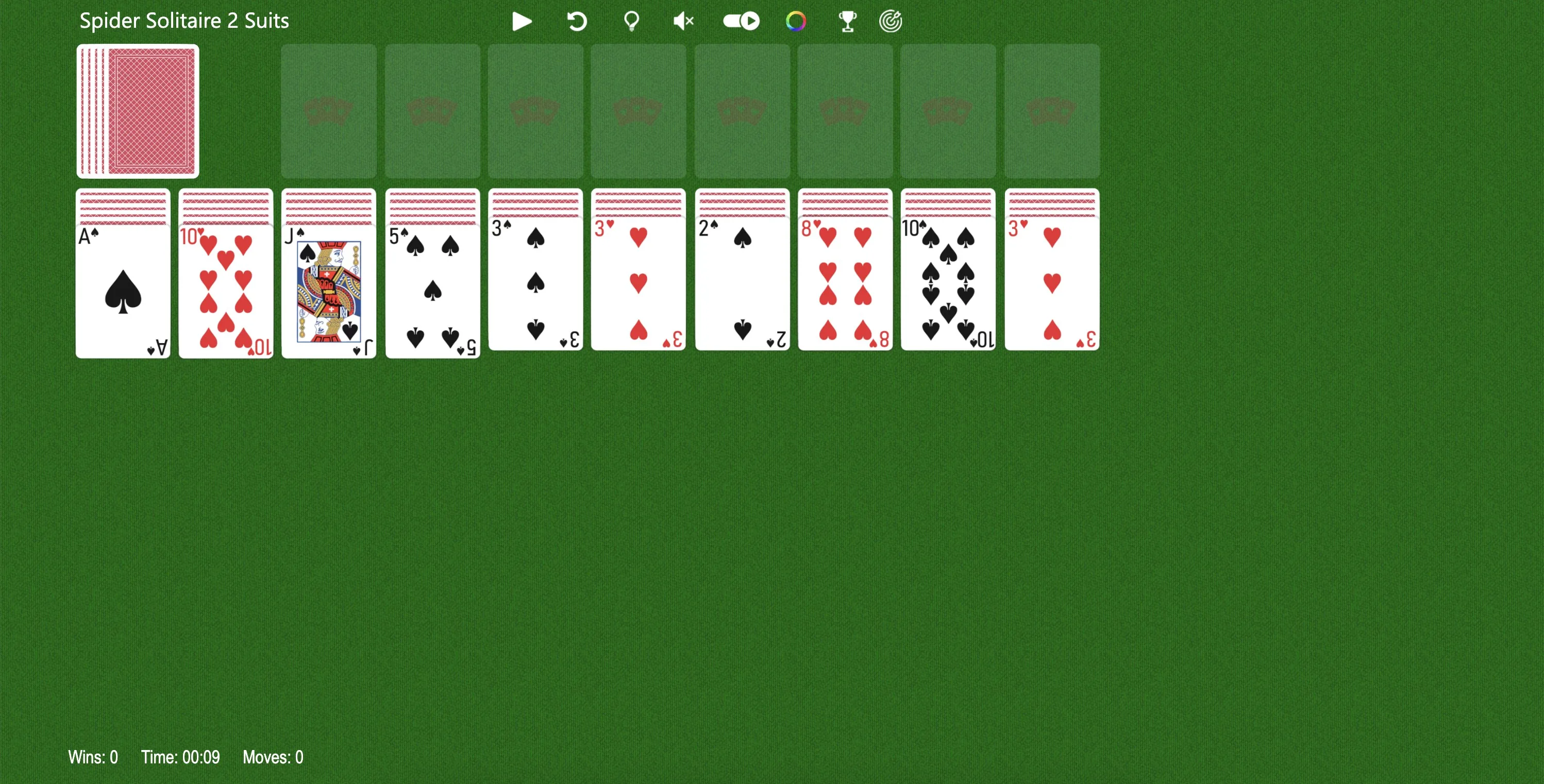 Spider Solitaire 2 Suits screenshot 1