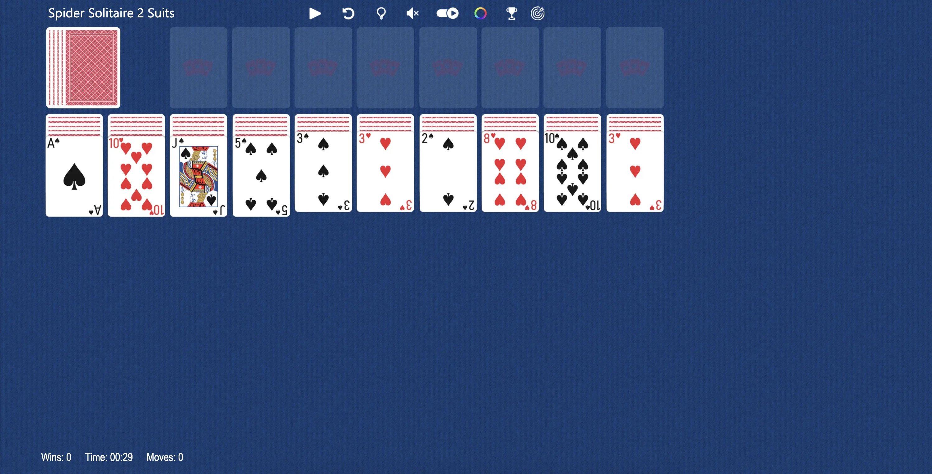 Spider Solitaire 2 Suits screenshot 2