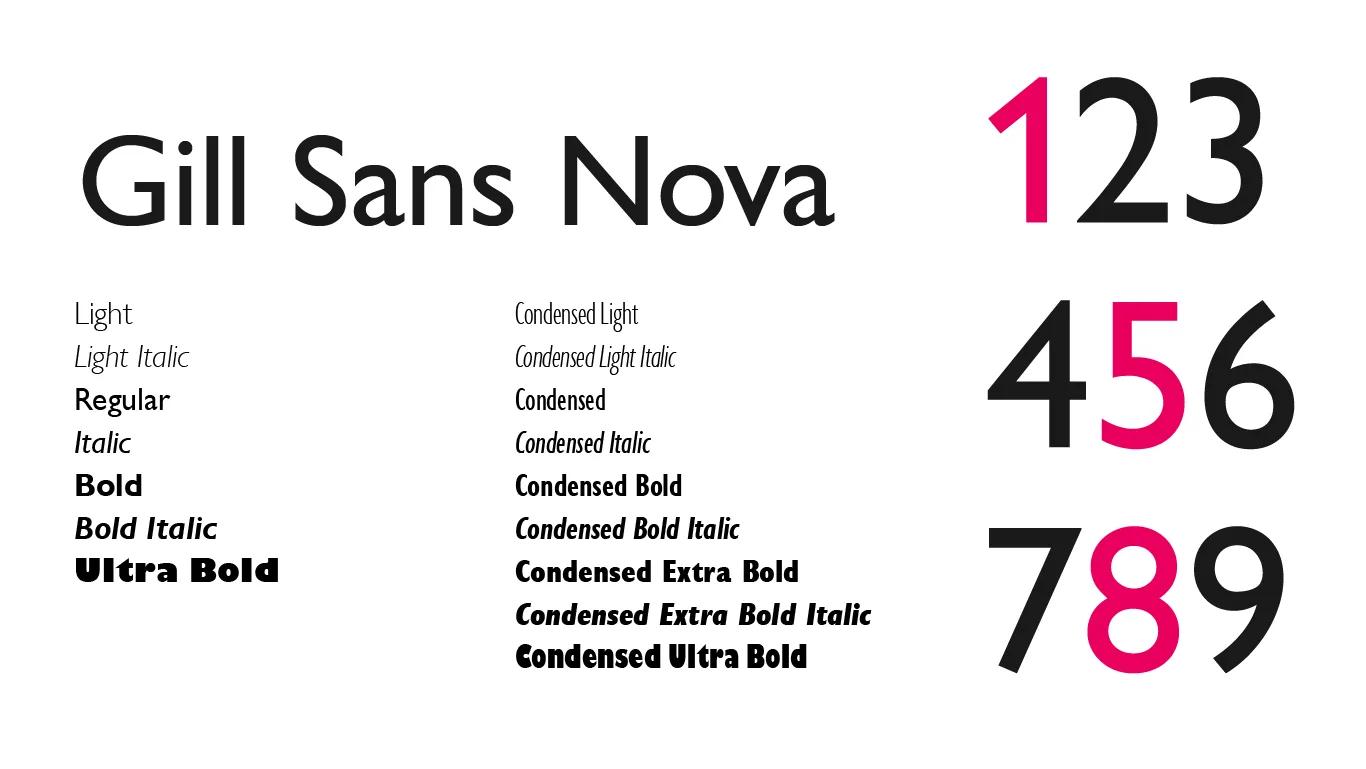 Gill Sans Nova screenshot 1