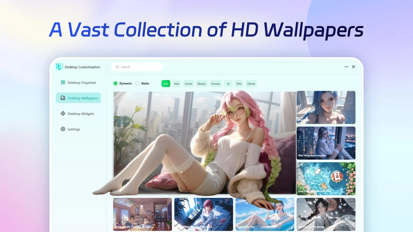 Desktop Customization – Dynamic Wallpapers & Desktop Organizer screenshot 2