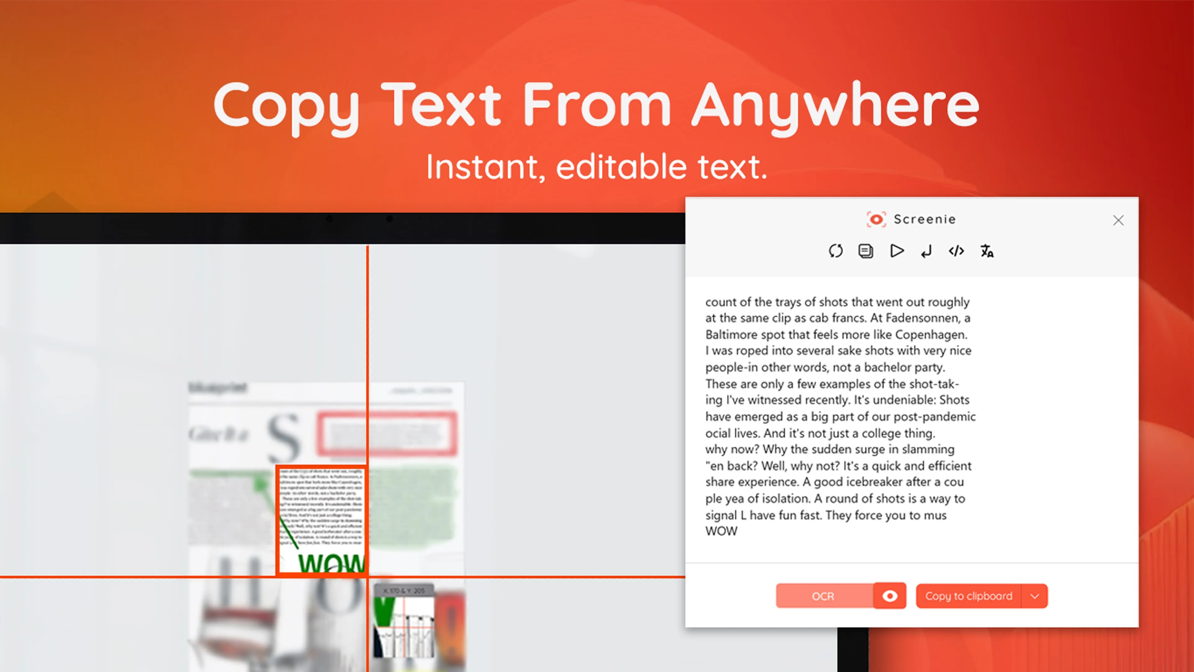 Screenie - Screen Text Extractor & OCR screenshot 1