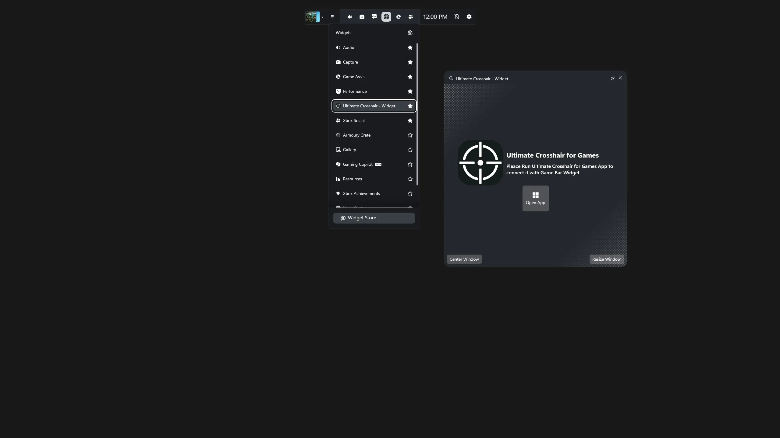 Ultimate Crosshair for Games — Game Bar Widget screenshot 1