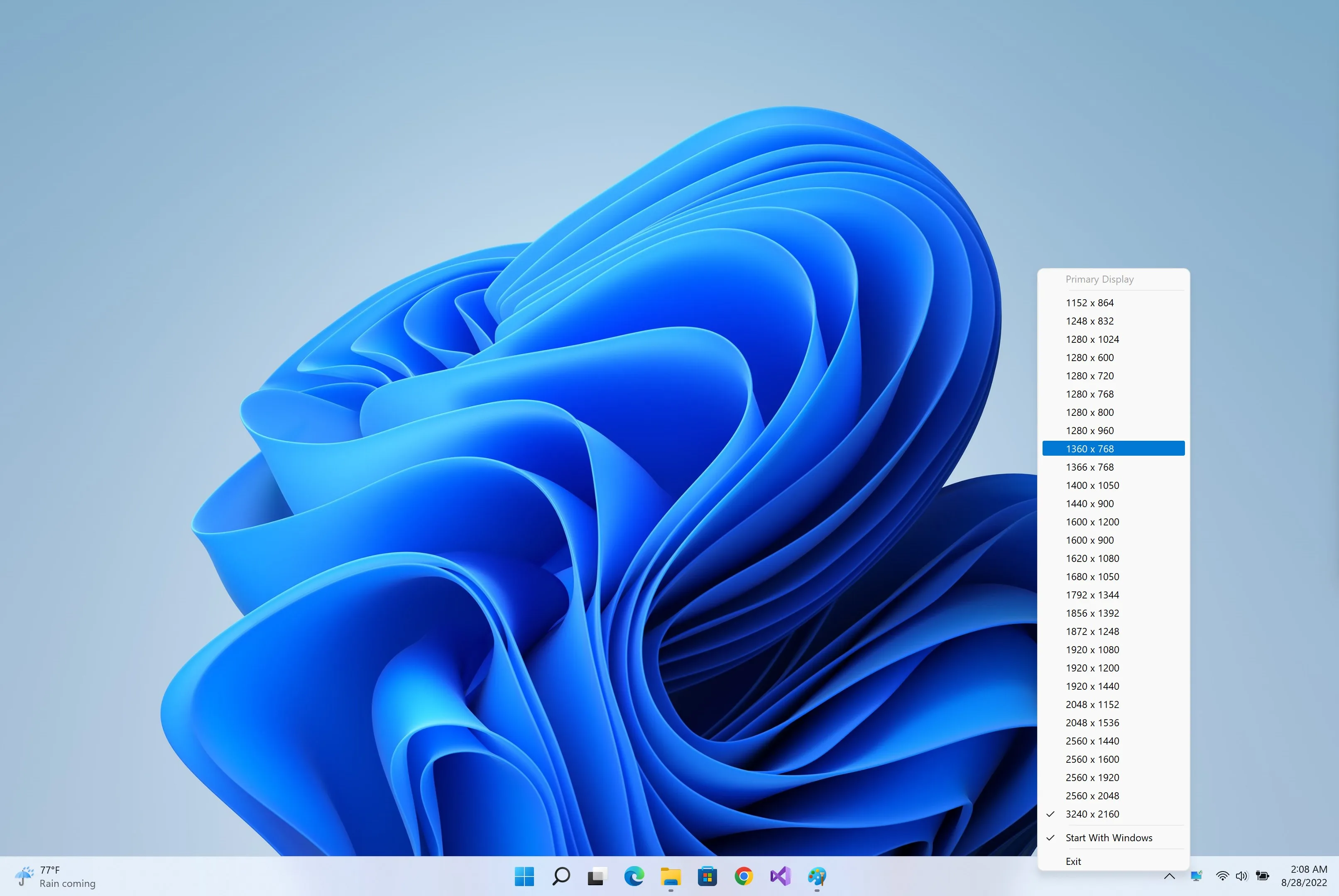 Quick Resolution Switcher screenshot 1