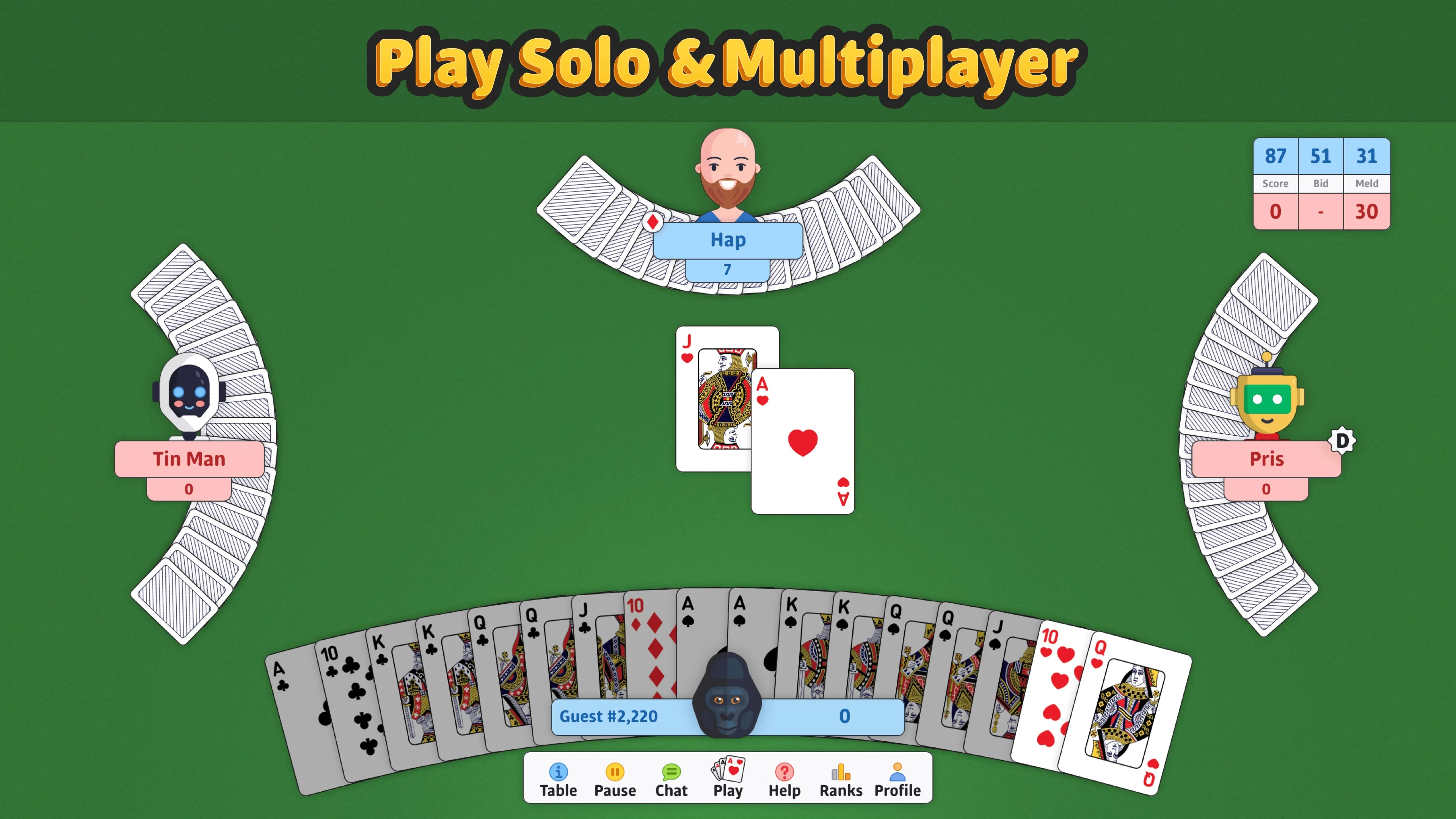 Double Deck Pinochle ‣ screenshot 1