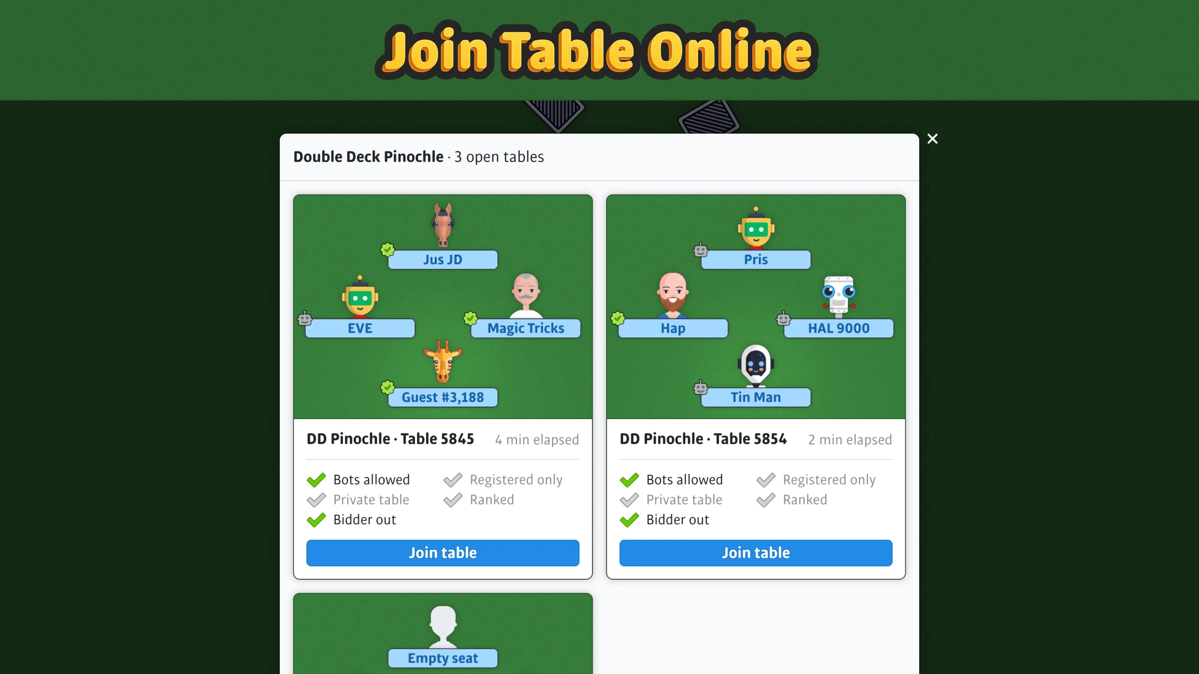 Double Deck Pinochle ‣ screenshot 2