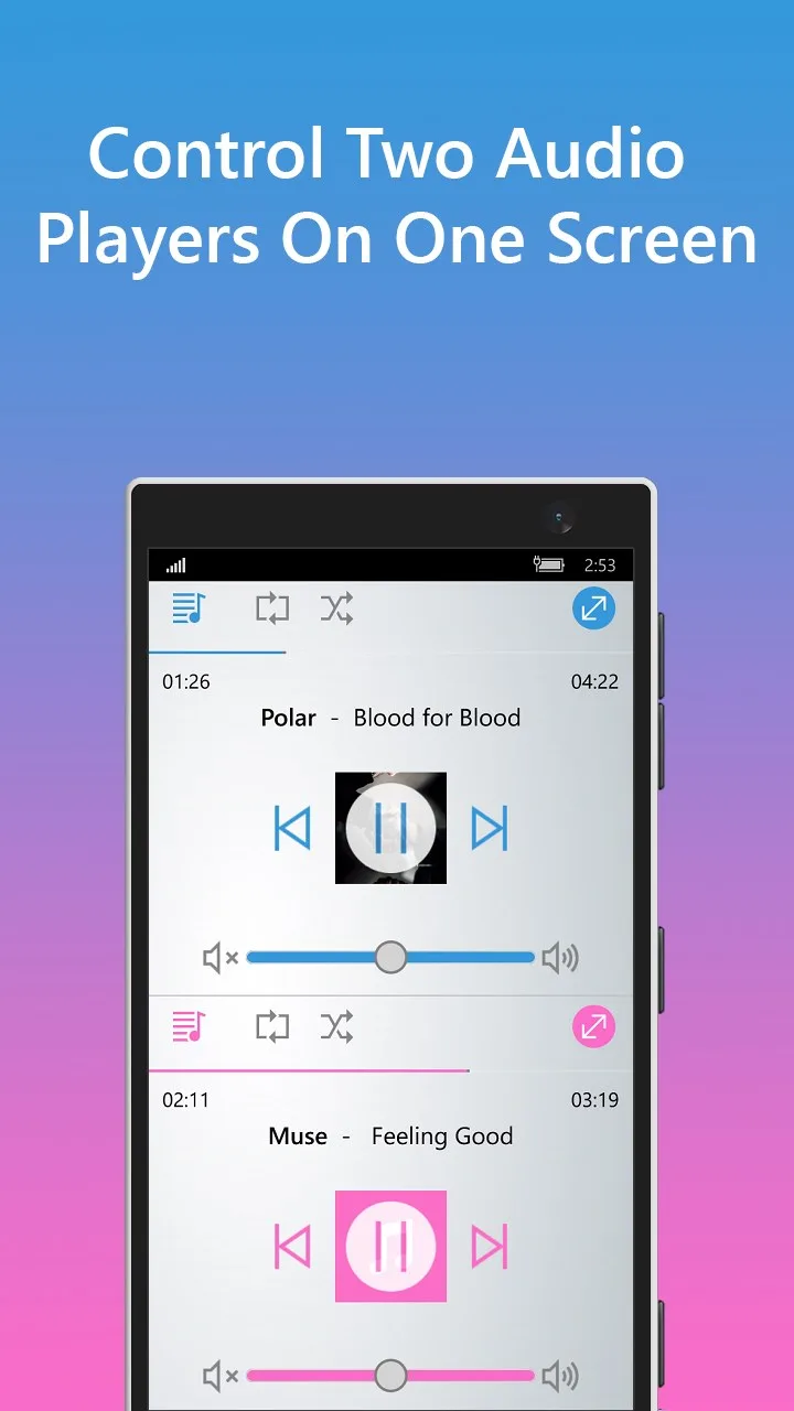 Double Music Player screenshot 1