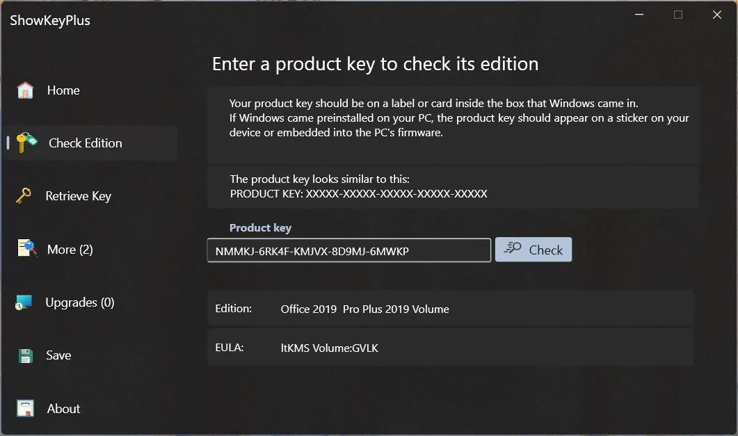 ShowKeyPlus screenshot 2