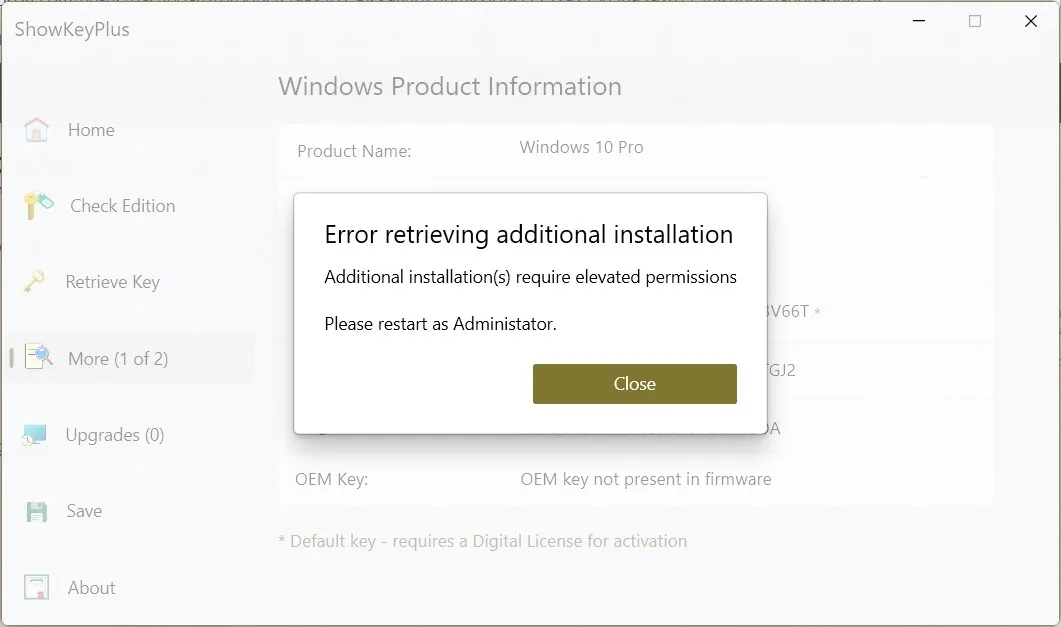 ShowKeyPlus screenshot 3
