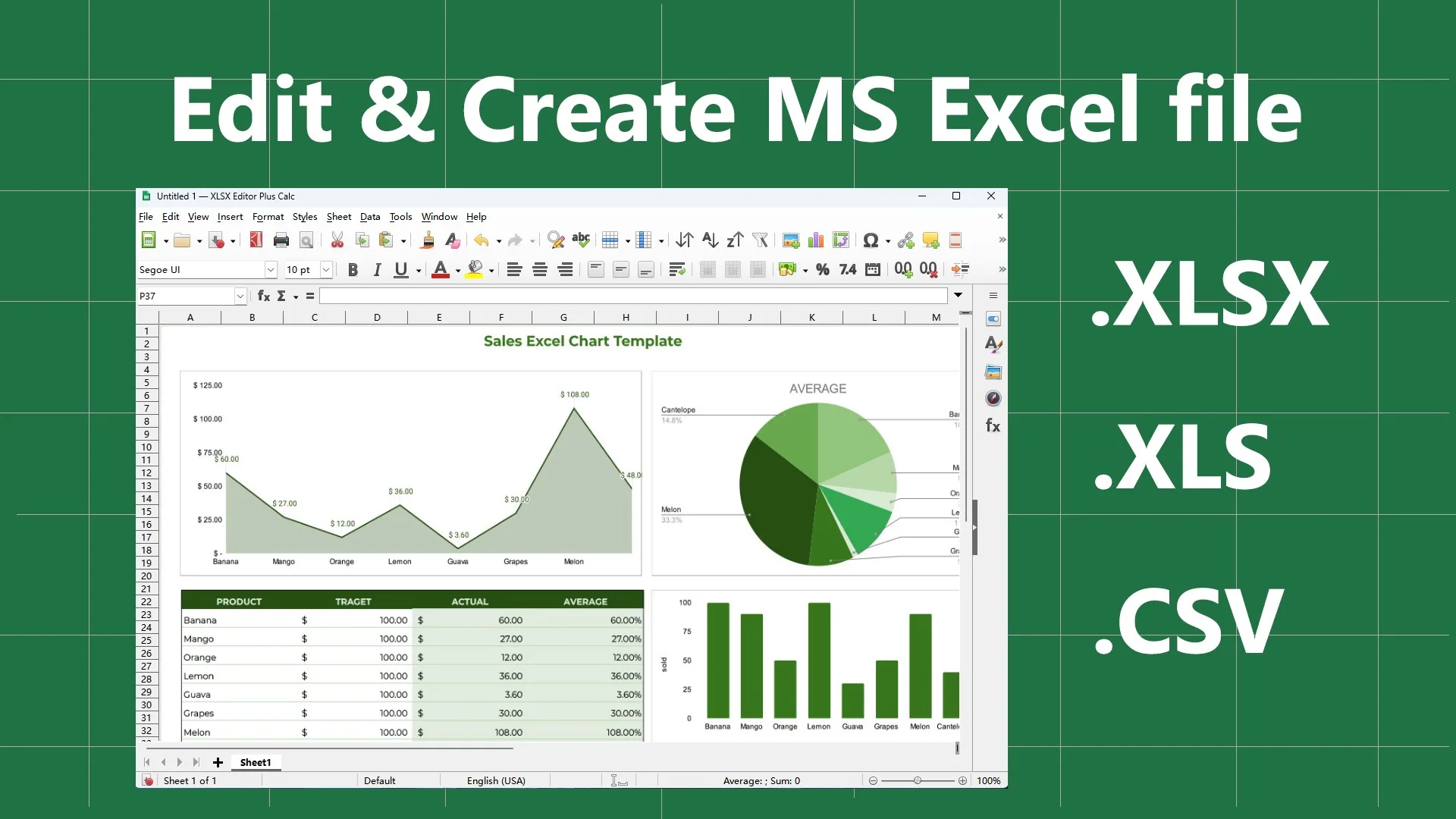 XLSX Editor PLUS screenshot 1