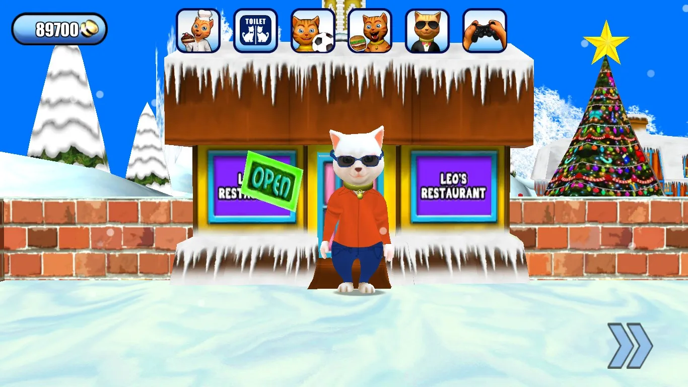Talking Cat Leo Frozen Ice Fun screenshot 1