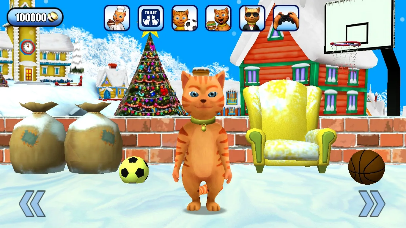 Talking Cat Leo Frozen Ice Fun screenshot 2
