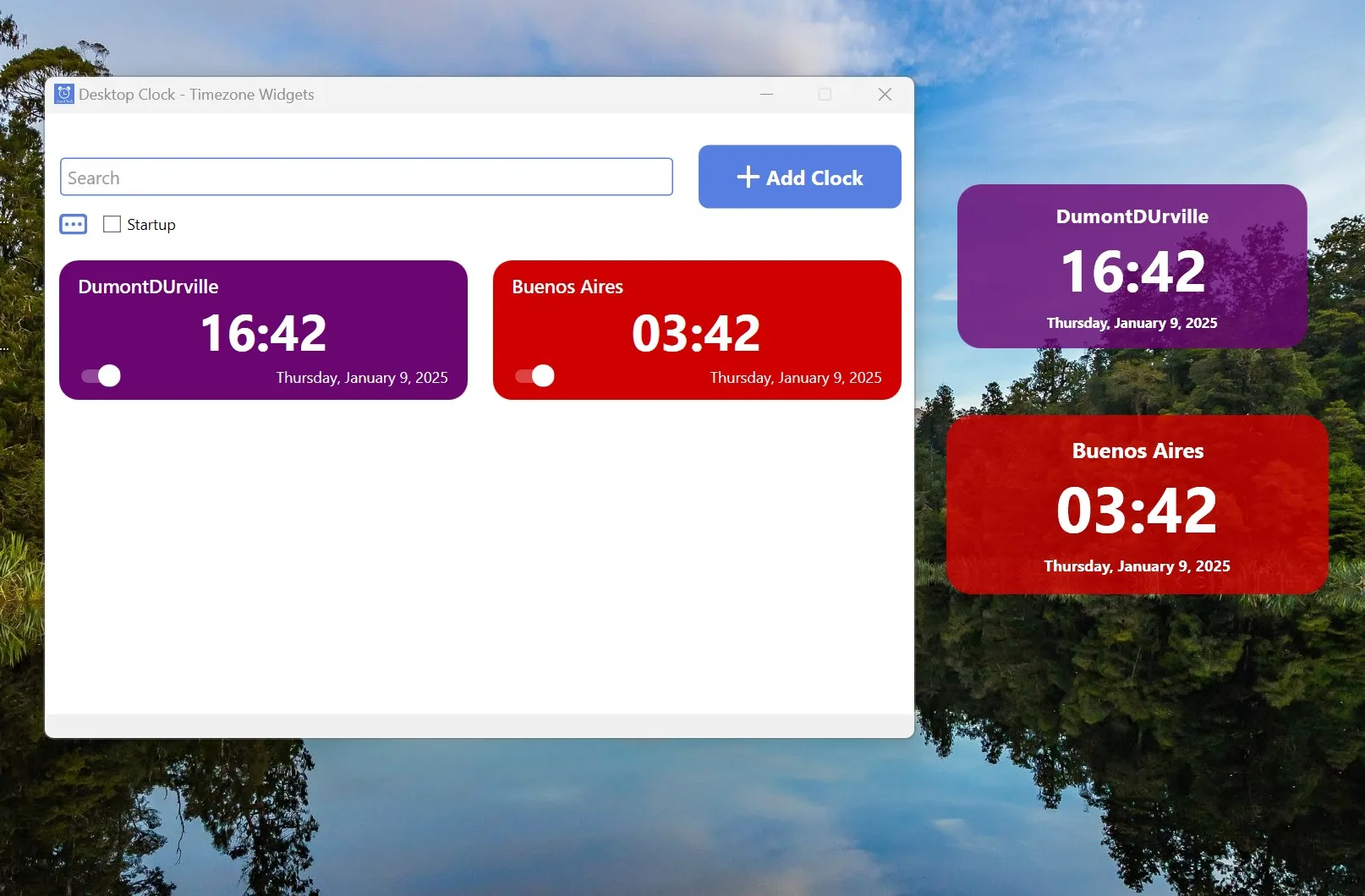 Desktop Clock - Timezone Widgets screenshot 1