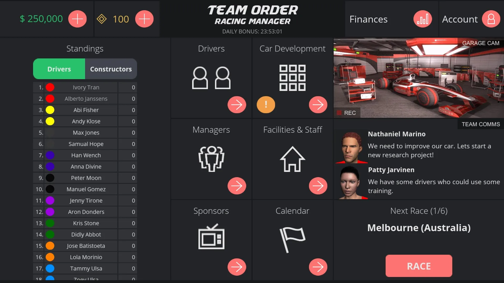 Team Order: Racing Manager screenshot 3