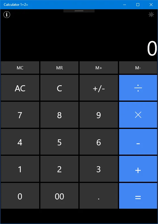 Calculator 1+2= screenshot 1