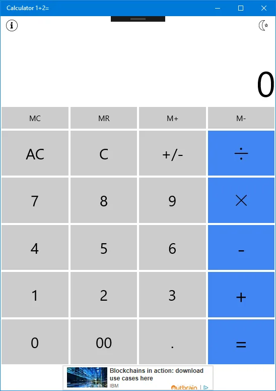 Calculator 1+2= screenshot 2