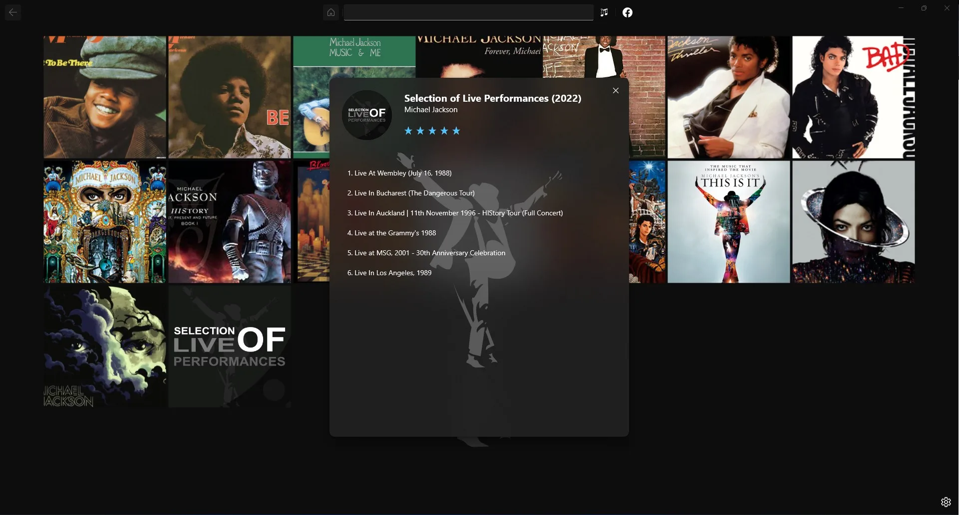 Michael Jackson Lyrics For Windows screenshot 1