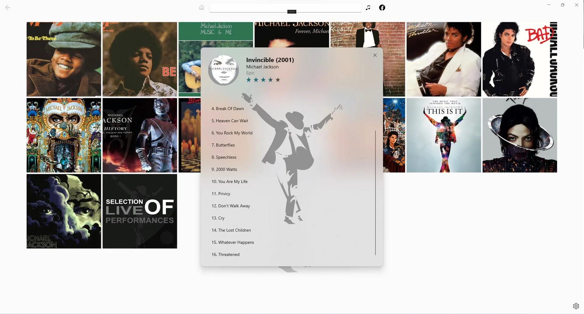 Michael Jackson Lyrics For Windows screenshot 2