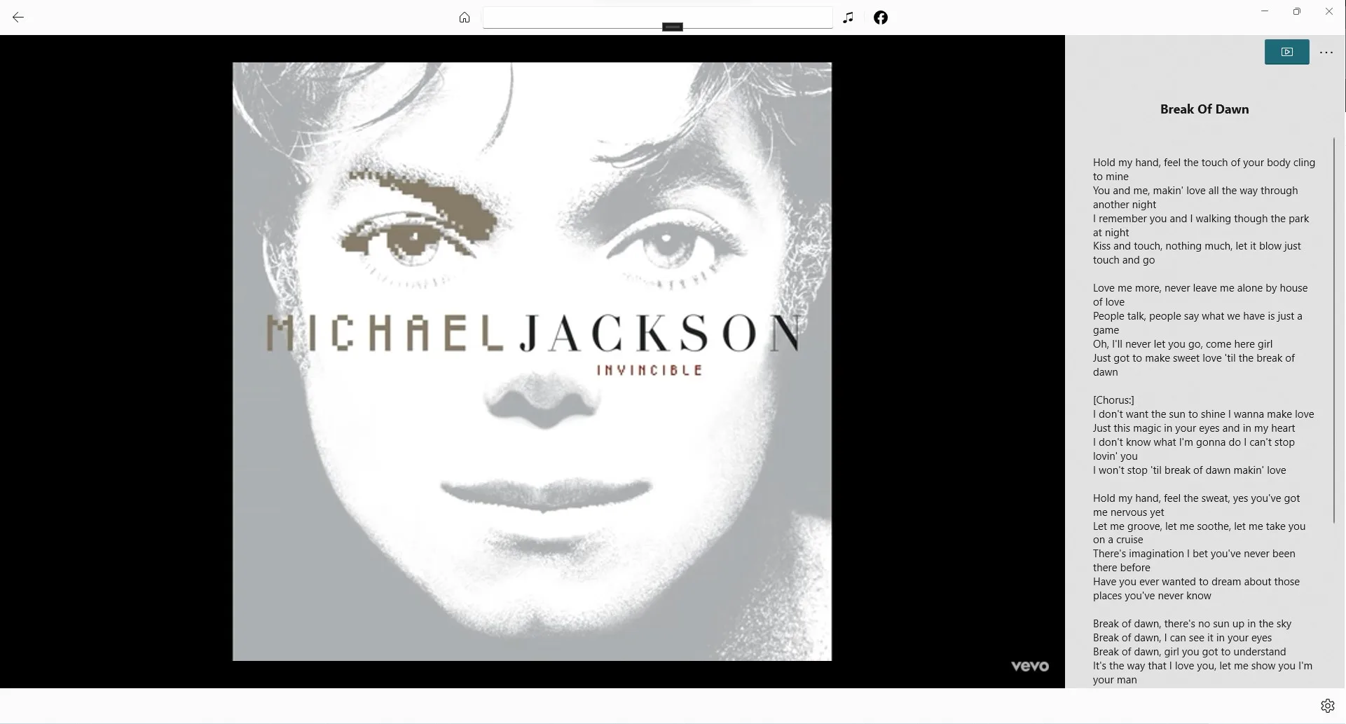 Michael Jackson Lyrics For Windows screenshot 3