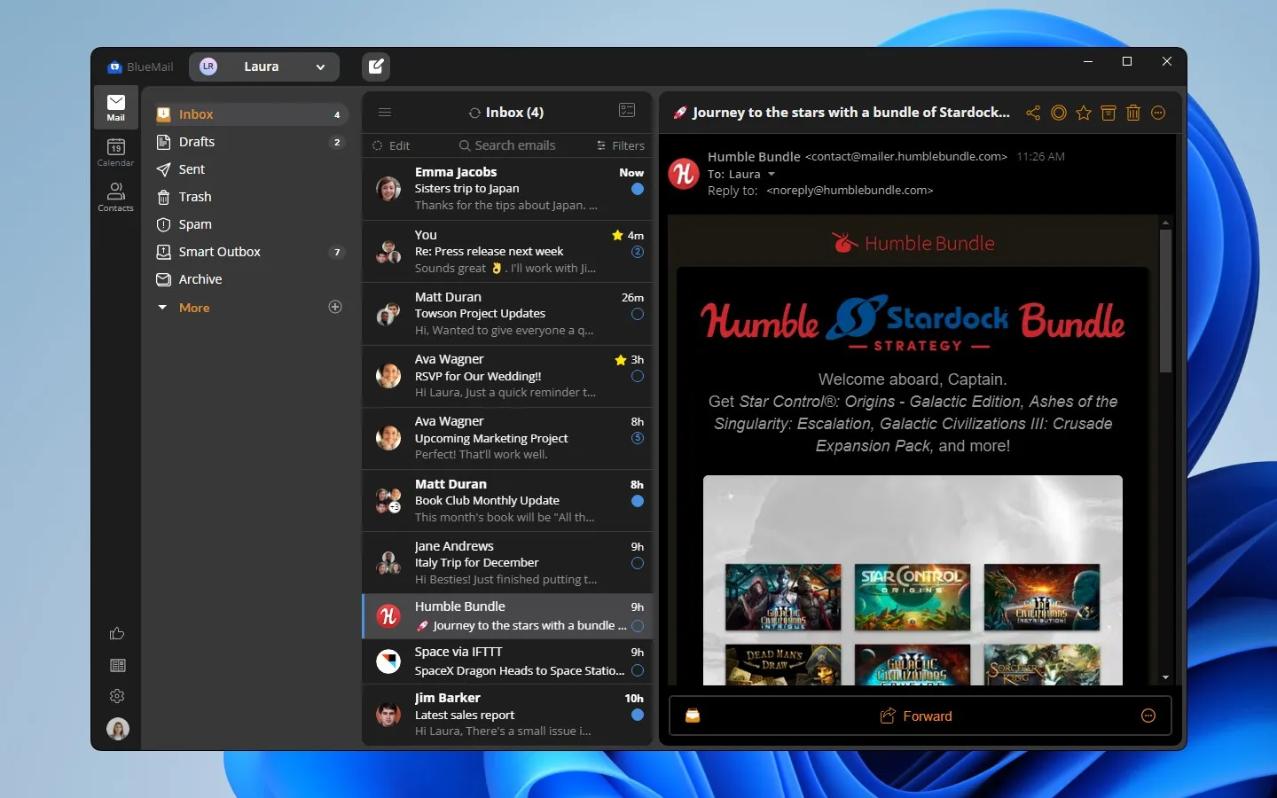 Blue Mail - Email & Calendar screenshot 4