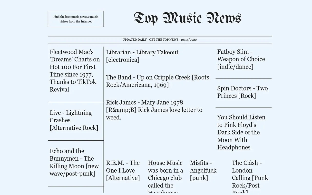 Free Music News screenshot 1