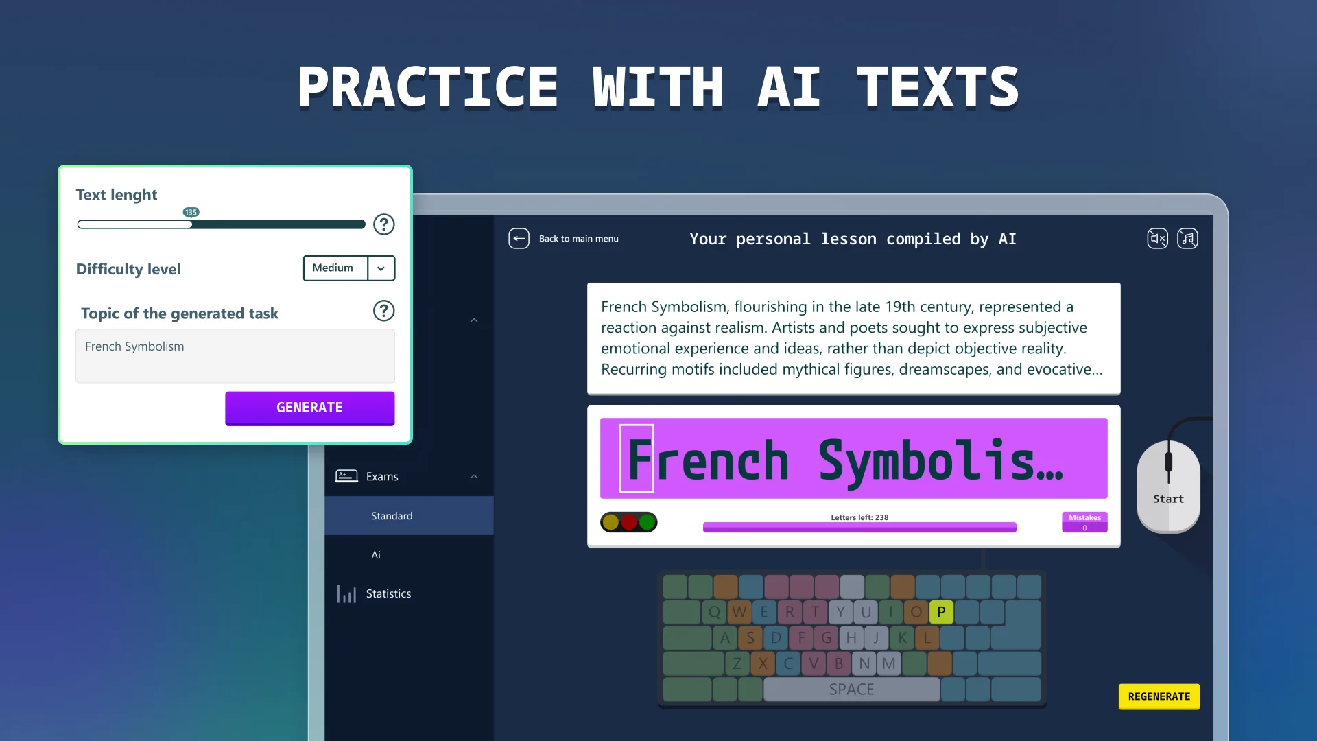 Type Master Lessons - Touch Typing Exercises screenshot 2