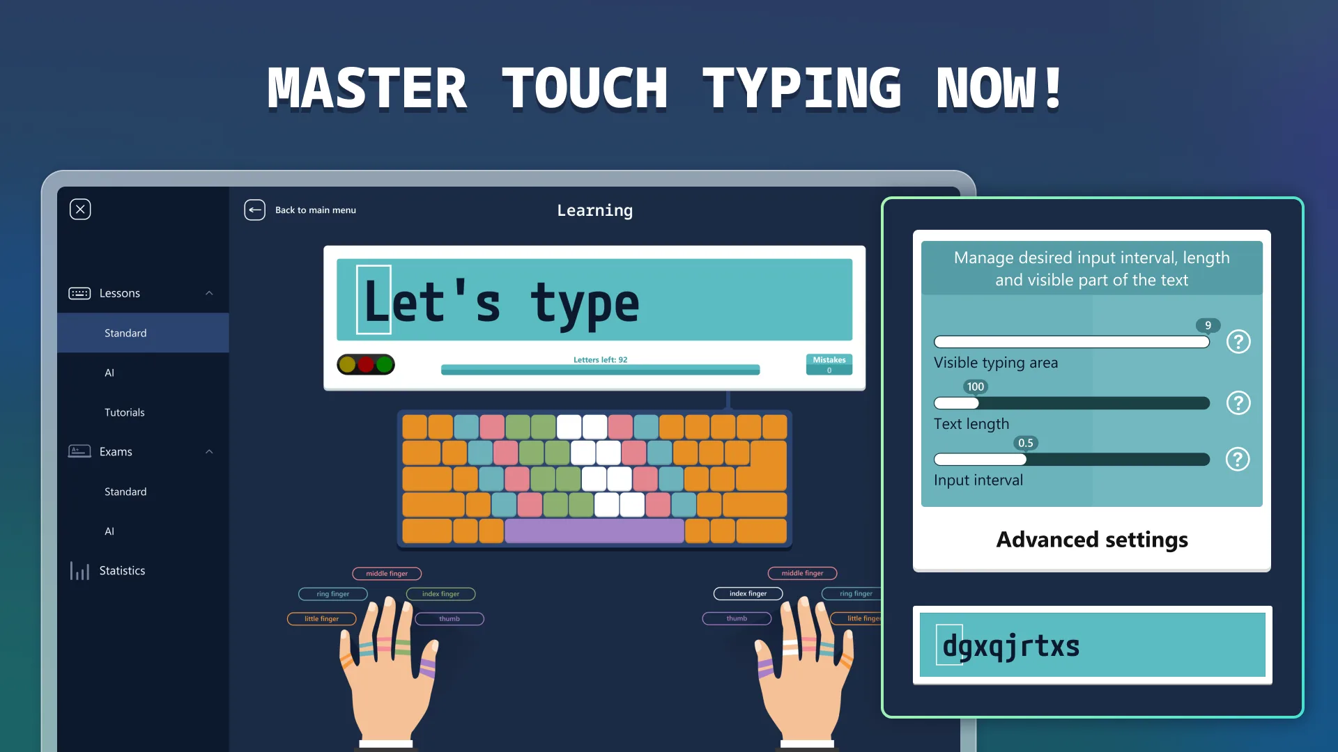 Type Master Lessons - Touch Typing Exercises screenshot 3