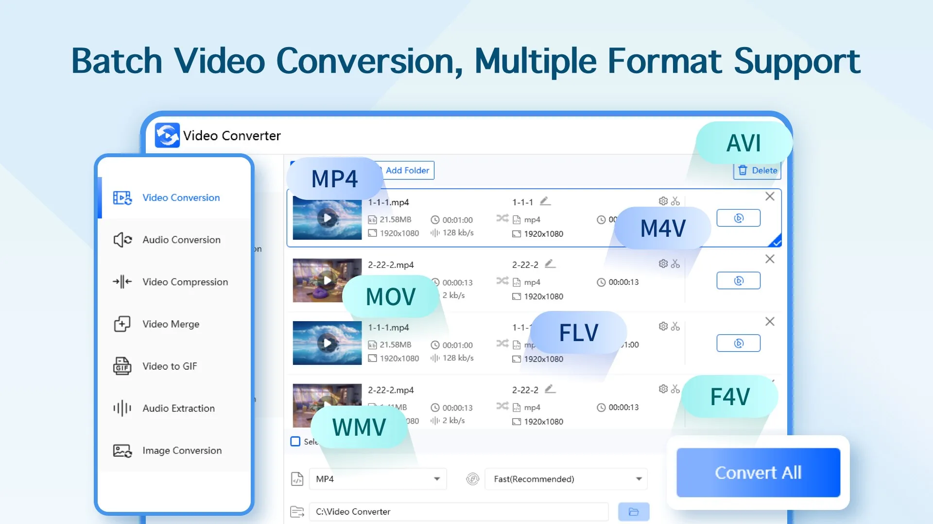 Video Converter - MP4 MOV & AVI Conversion screenshot 1