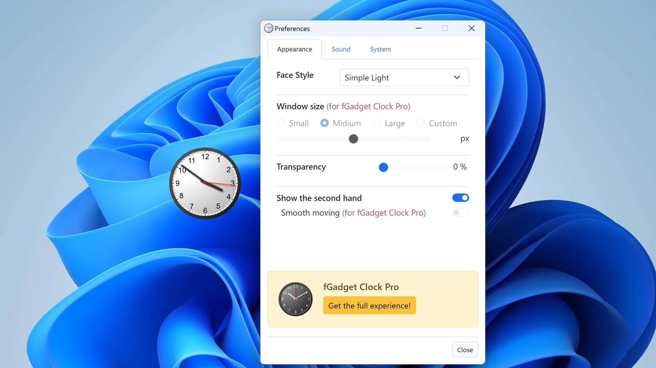 fGadget Clock Lite screenshot 3
