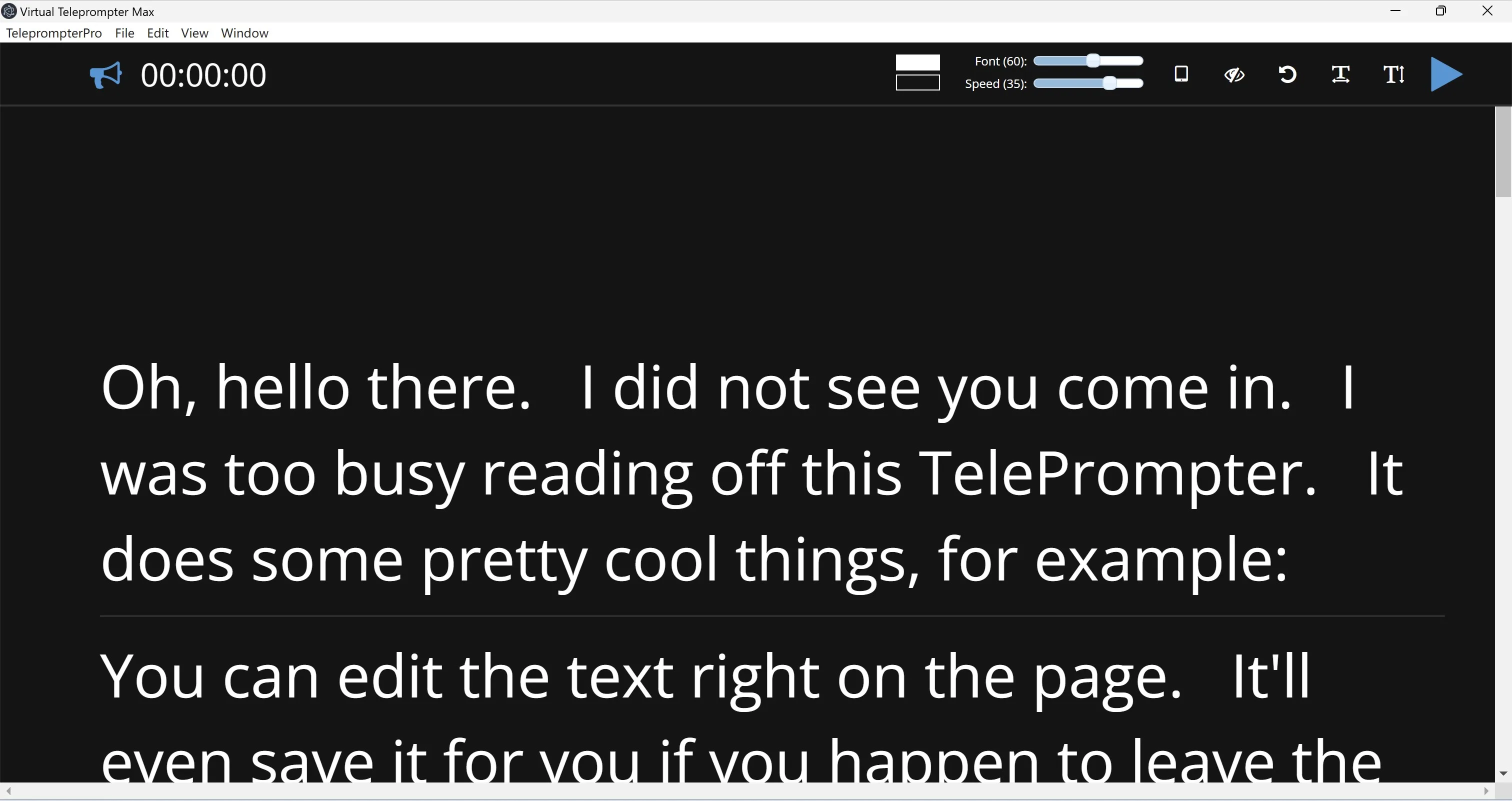 Teleprompter Pro` screenshot 1