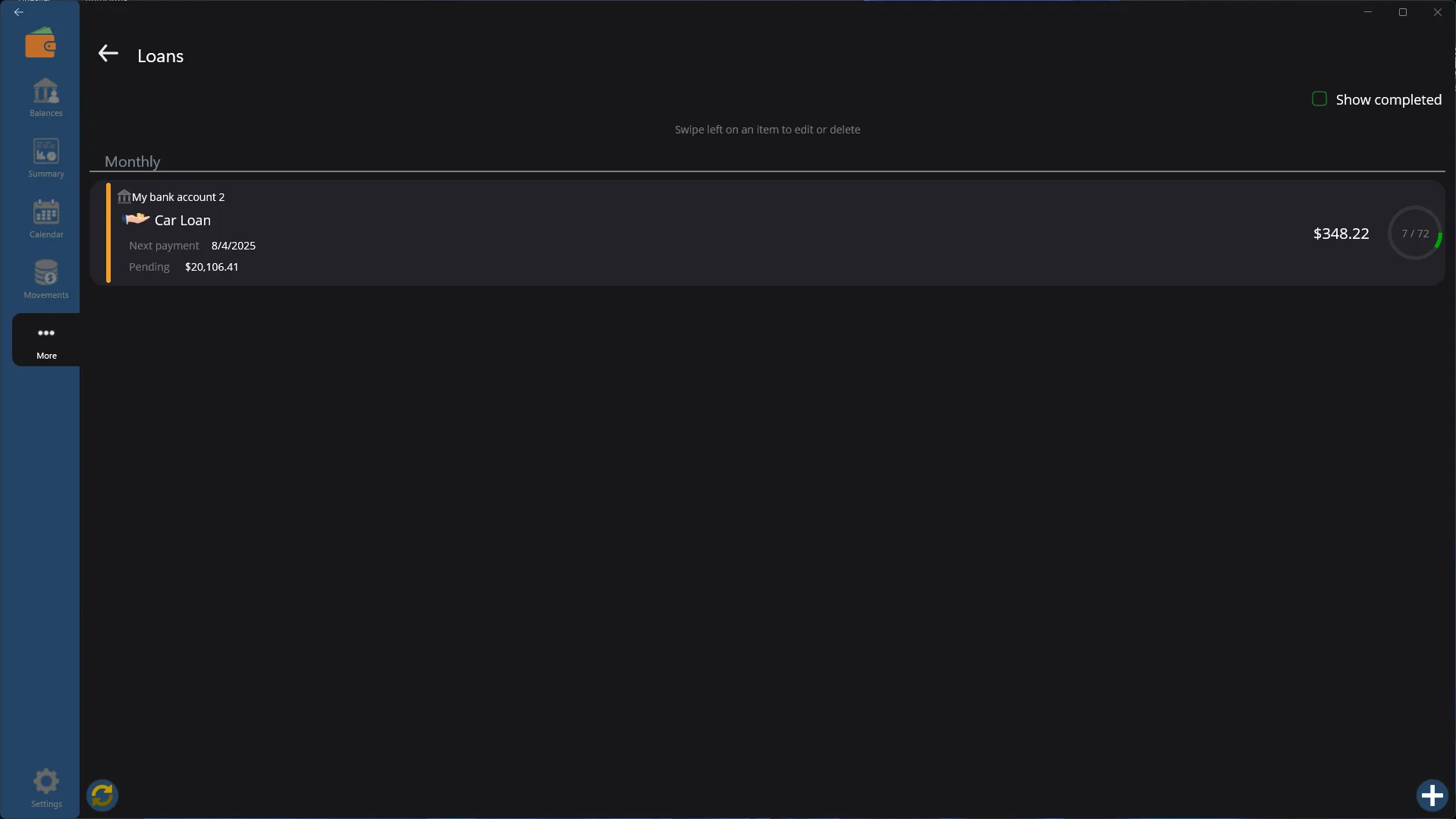 My accounts and expenses screenshot 5