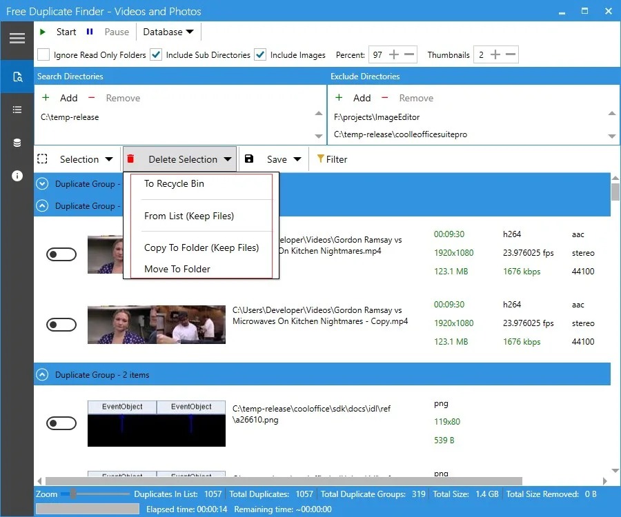 Free Duplicate Finder - Videos and Photos screenshot 5