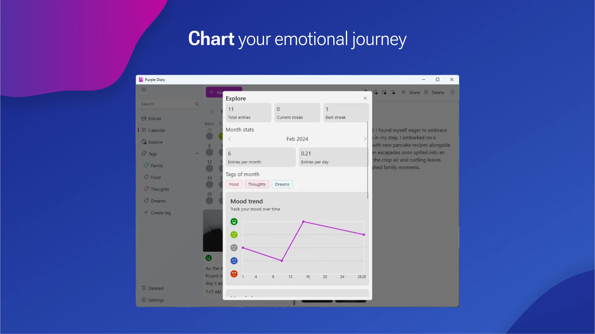 Purple Diary: personal journal screenshot 3