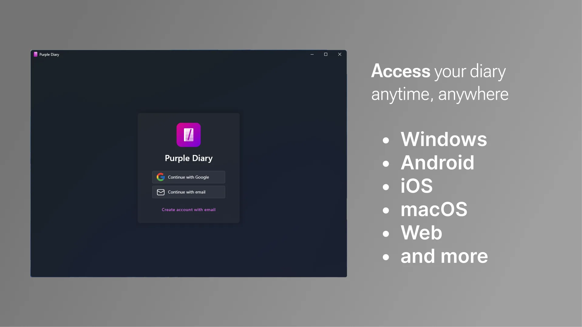 Purple Diary: personal journal screenshot 4