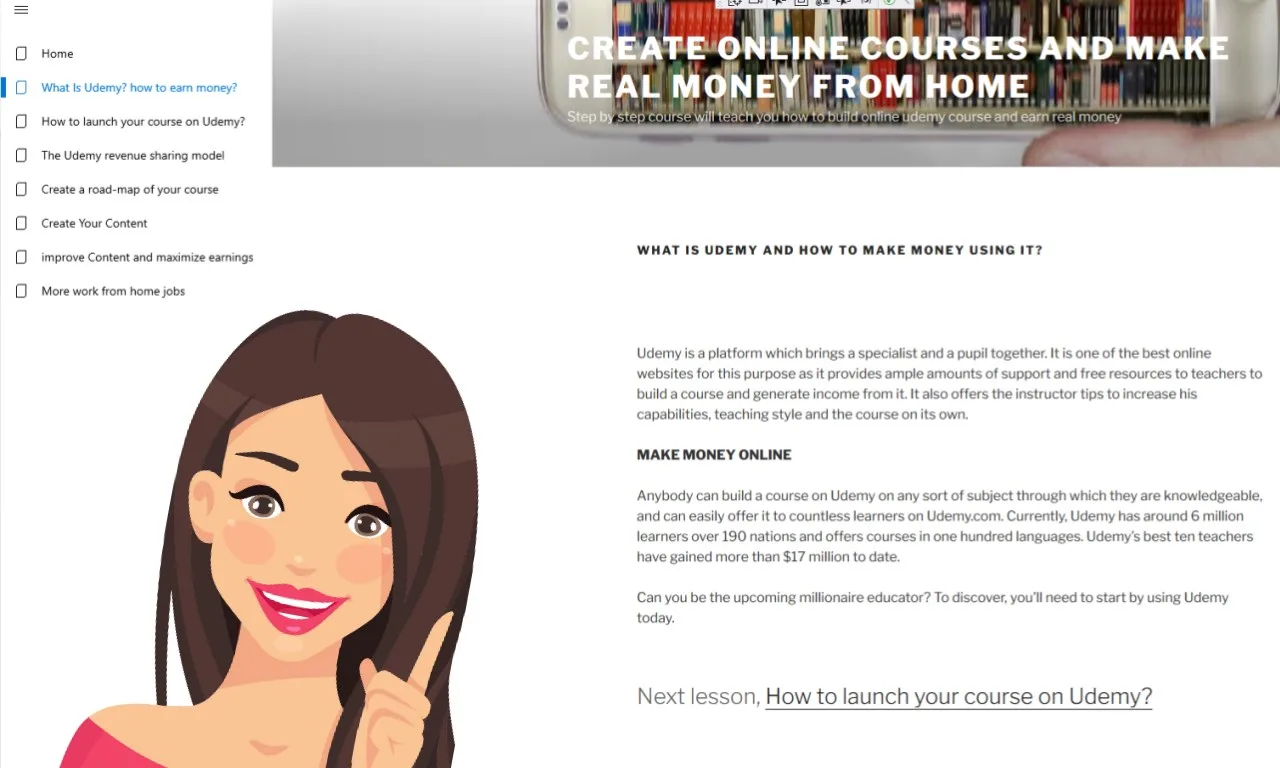 Build an online course and earn money screenshot 1