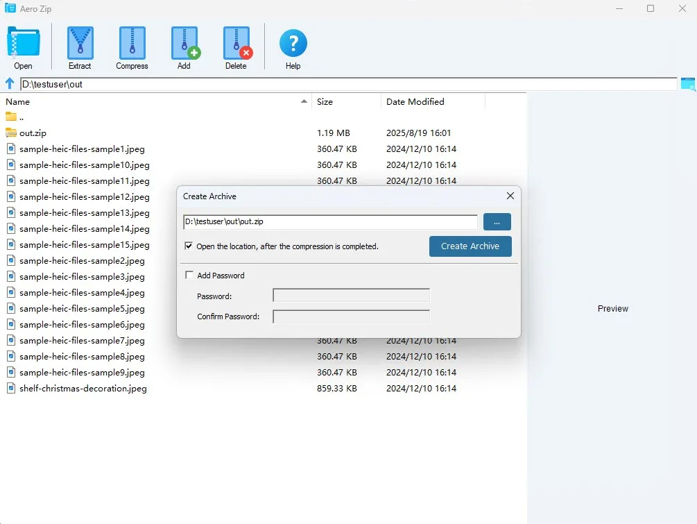 AeroZip - RAR ZIP 7Z screenshot 2