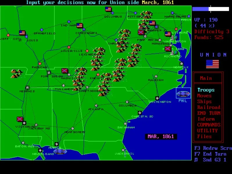 Civil War Strategy Game screenshot 1