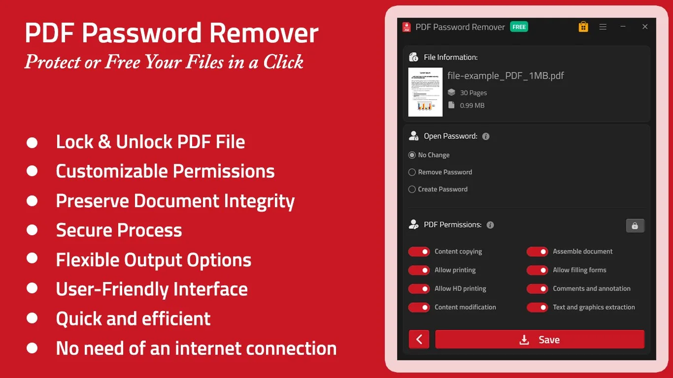 PDF Password Remover - Lock & Unlock PDF screenshot 1
