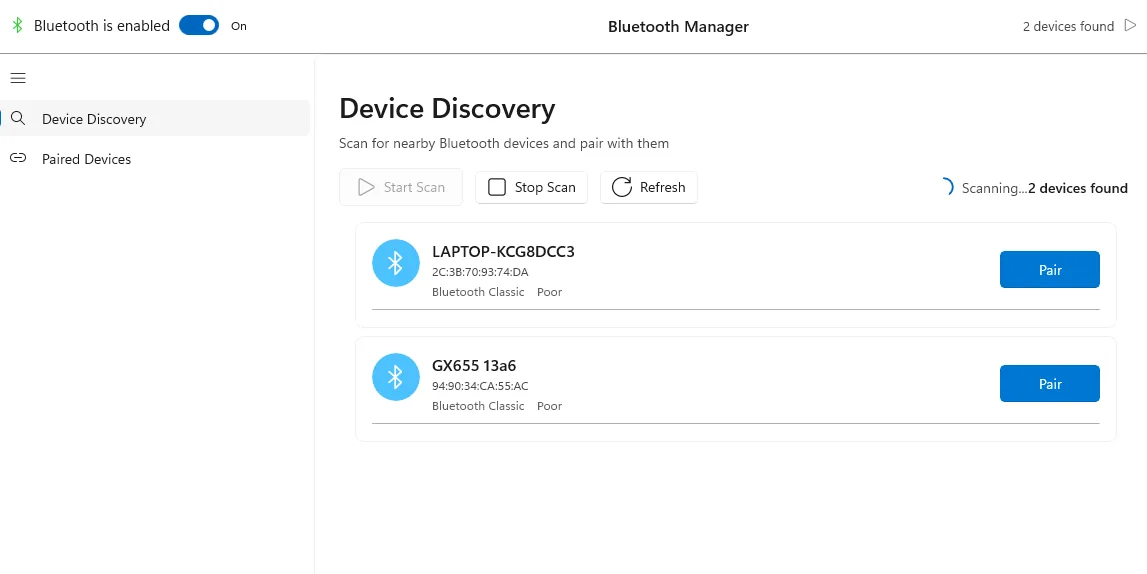 Bluetooth for Windows screenshot 3